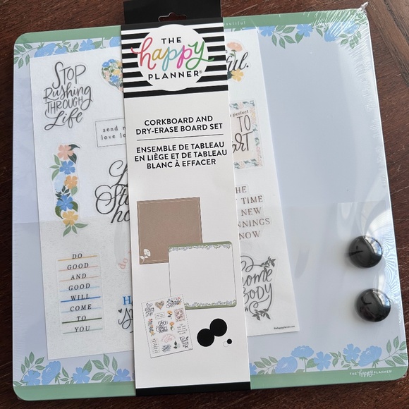 HAPPY PLANNER CorkBoard + Dry Erase Board Set - Homebody Design - Brand New - Picture 1 of 3